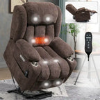 Fauteuil inclinable releveur électrique en chenille avec massage vibrant à 8 points et chauffage lombaire, ports USB et Type-C