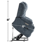 Fauteuil inclinable releveur électrique en chenille avec massage vibrant à 8 points et chauffage lombaire, ports USB et Type-C