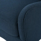 Fauteuil d'appoint à dossier haut et ailes 27" bleu marine | Fauteuil de salon rembourré