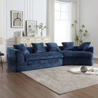 Canapé Boucle Surdimensionné 3 Places pour Salon