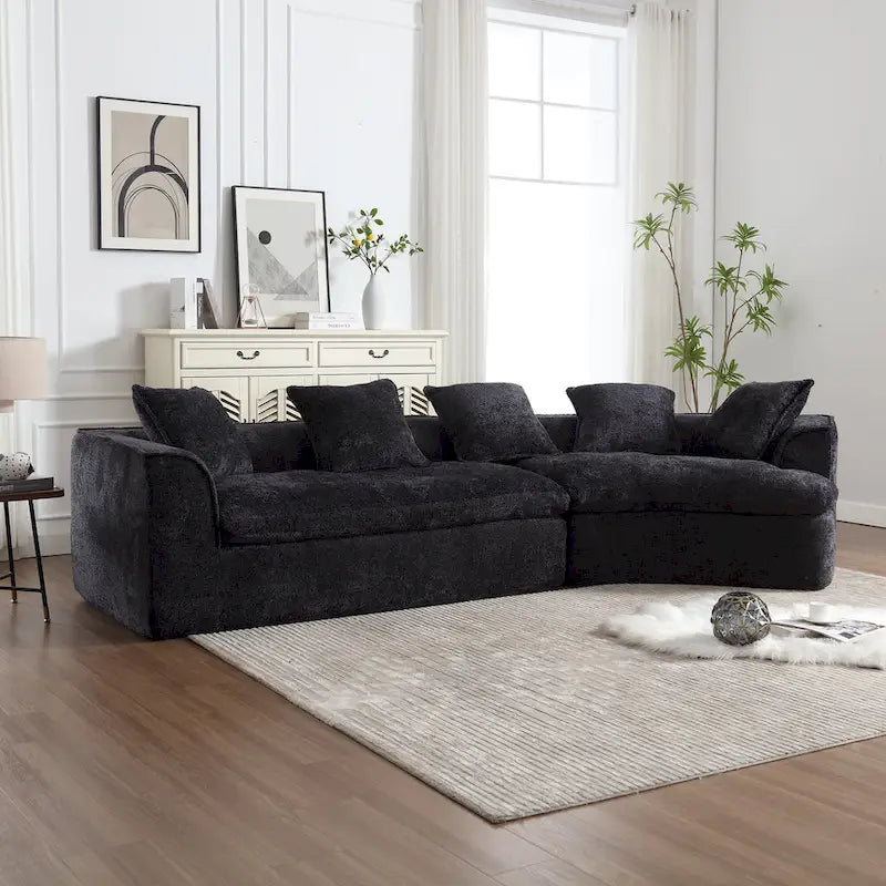 Canapé Boucle Surdimensionné 3 Places pour Salon