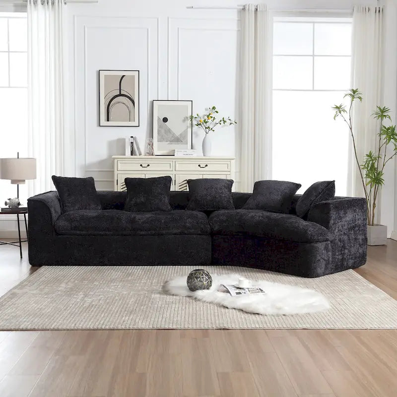 Canapé Boucle Surdimensionné 3 Places pour Salon