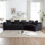 Canapé Boucle Surdimensionné 3 Places pour Salon