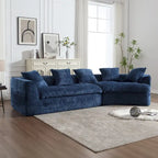 Canapé Boucle Surdimensionné 3 Places pour Salon