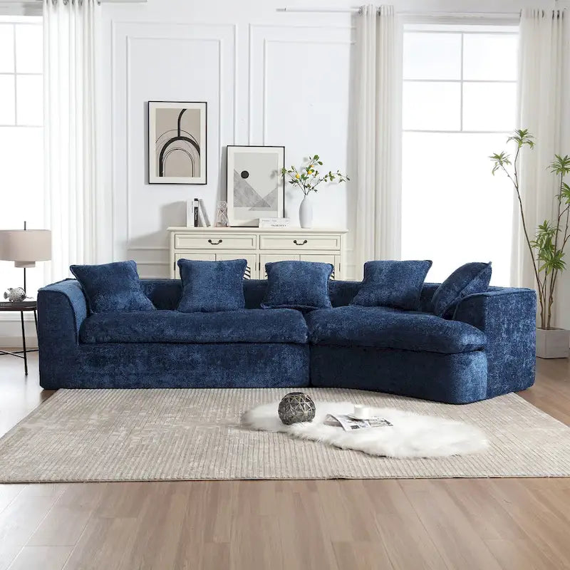 Canapé Boucle Surdimensionné 3 Places pour Salon