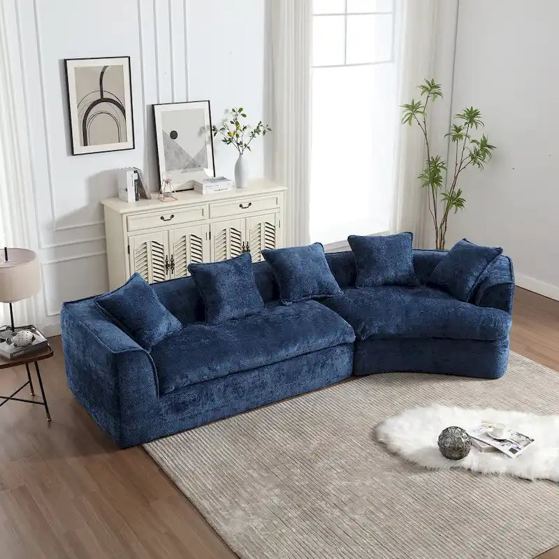 Canapé Boucle Surdimensionné 3 Places pour Salon