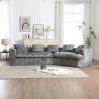 Canapé Boucle Surdimensionné 3 Places pour Salon
