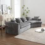 Canapé Boucle Surdimensionné 3 Places pour Salon