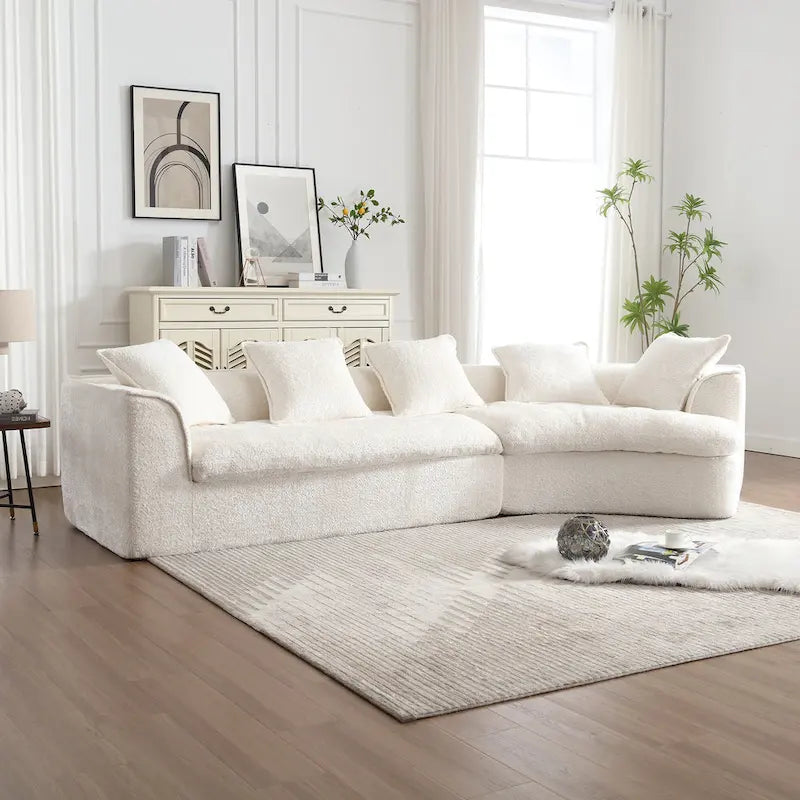 Canapé Boucle Surdimensionné 3 Places pour Salon