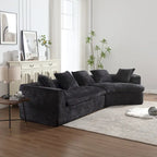 Canapé Boucle Surdimensionné 3 Places pour Salon