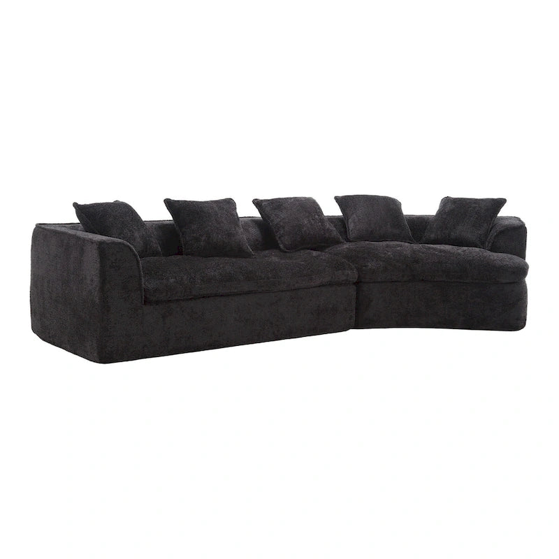 Canapé Boucle Surdimensionné 3 Places pour Salon