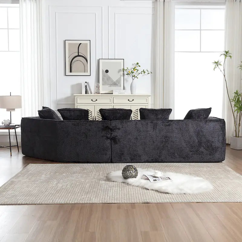 Canapé Boucle Surdimensionné 3 Places pour Salon