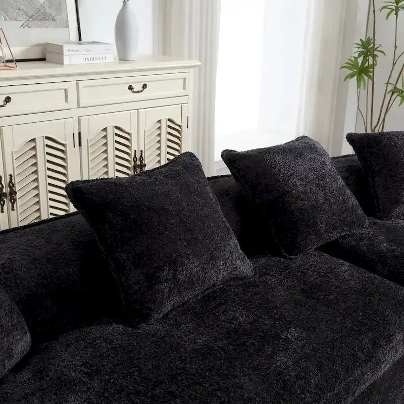 Canapé Boucle Surdimensionné 3 Places pour Salon