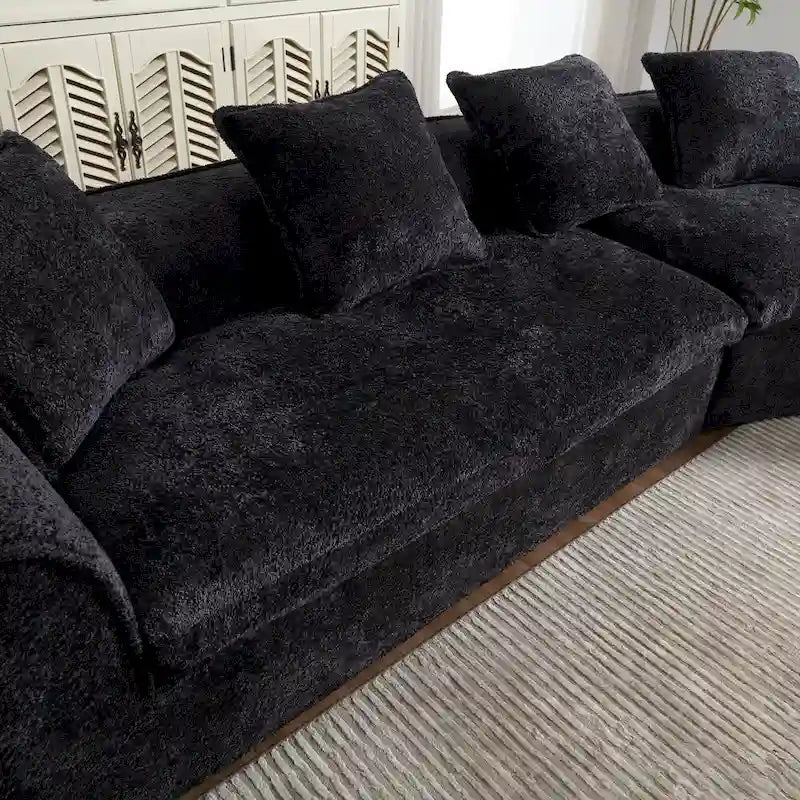 Canapé Boucle Surdimensionné 3 Places pour Salon