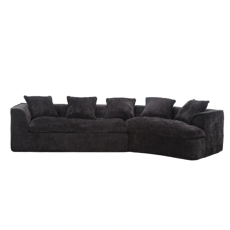 Canapé Boucle Surdimensionné 3 Places pour Salon