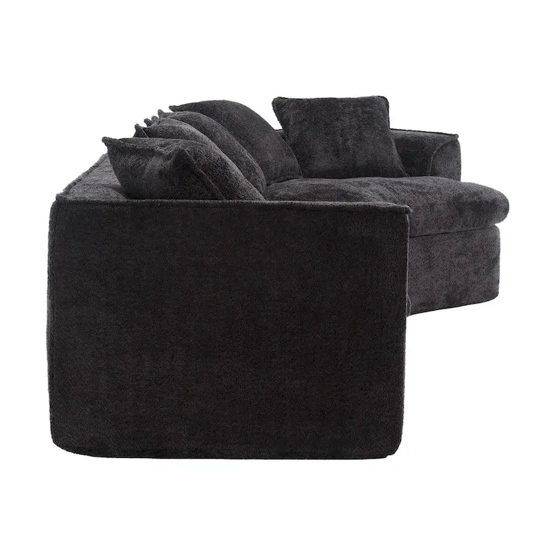 Canapé Boucle Surdimensionné 3 Places pour Salon