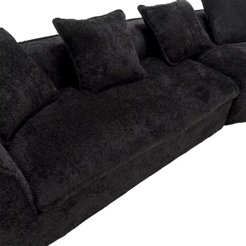 Canapé Boucle Surdimensionné 3 Places pour Salon