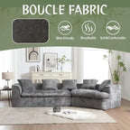 Canapé Boucle Surdimensionné 3 Places pour Salon