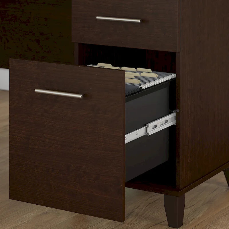Bureau d'angle en L de 183 cm avec étagère de rangement | Poste de travail pour bureau à domicile