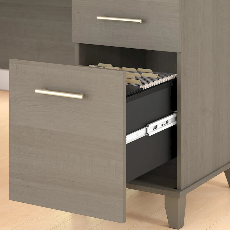 Bureau d'angle en L de 183 cm avec étagère de rangement | Poste de travail pour bureau à domicile