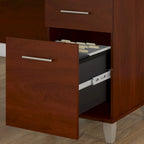 Bureau d'angle en L de 183 cm avec étagère de rangement | Poste de travail pour bureau à domicile