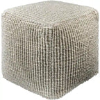 Pouf ottoman de style cottage | Repose-pieds rond rembourré | Accent de salon