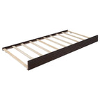 Lit plateforme Queen Wood avec 2 tiroirs de rangement et lit gigogne double XL