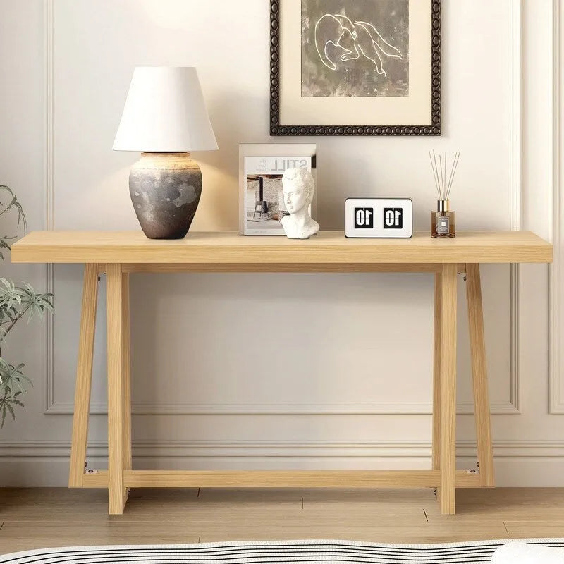 Élégante table console 60, table d'entrée rectangulaire d'extérieur avec construction robuste pour le couloir