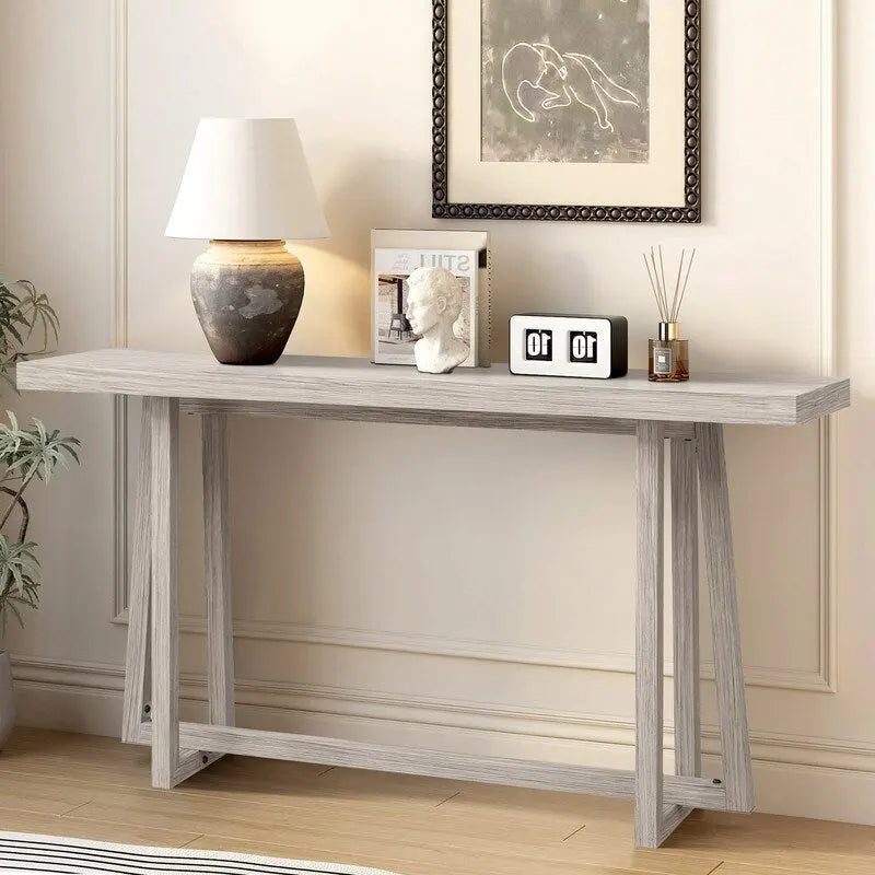 Élégante table console 60, table d'entrée rectangulaire d'extérieur avec construction robuste pour le couloir