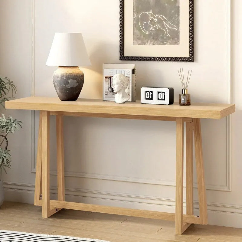 Élégante table console 60, table d'entrée rectangulaire d'extérieur avec construction robuste pour le couloir