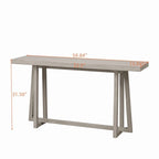 Élégante table console 60, table d'entrée rectangulaire d'extérieur avec construction robuste pour le couloir