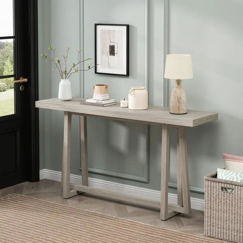 Élégante table console 60, table d'entrée rectangulaire d'extérieur avec construction robuste pour le couloir