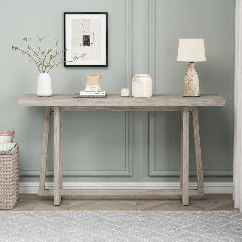 Élégante table console 60, table d'entrée rectangulaire d'extérieur avec construction robuste pour le couloir