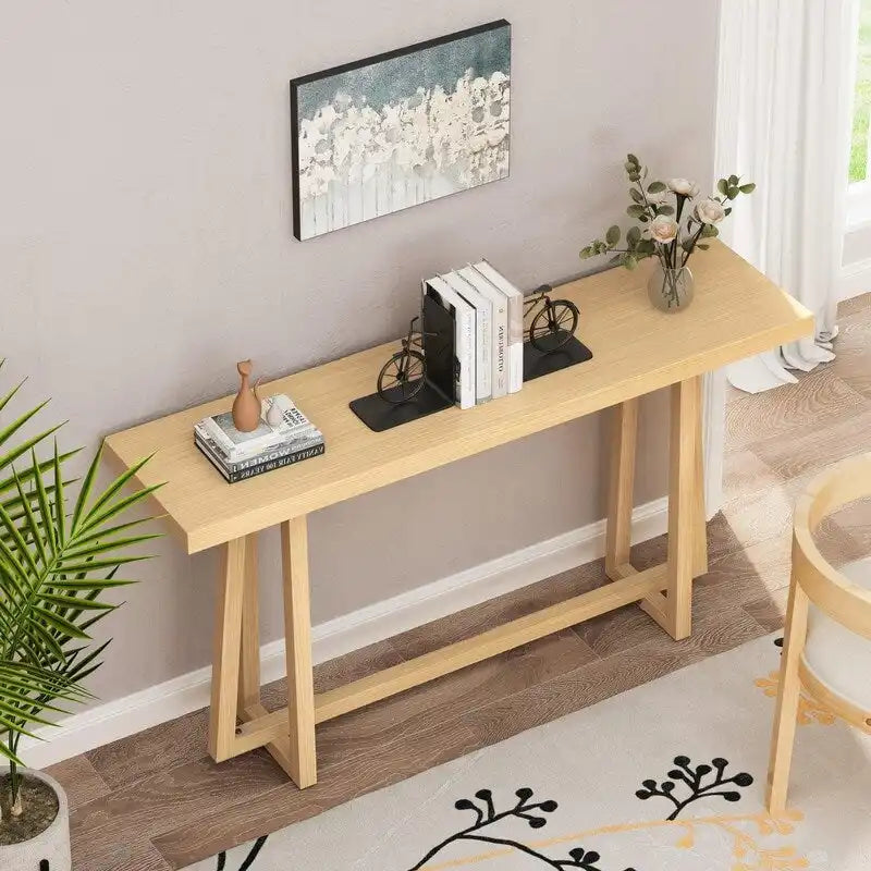 Élégante table console 60, table d'entrée rectangulaire d'extérieur avec construction robuste pour le couloir