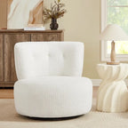 Fauteuil d'appoint pivotant en flanelle | Rotation à 360° | Salon moderne