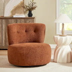Fauteuil d'appoint pivotant en flanelle | Rotation à 360° | Salon moderne