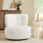 Fauteuil d'appoint pivotant en flanelle | Rotation à 360° | Salon moderne