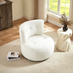 Fauteuil d'appoint pivotant en flanelle | Rotation à 360° | Salon moderne