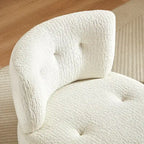 Fauteuil d'appoint pivotant en flanelle | Rotation à 360° | Salon moderne