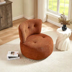 Fauteuil d'appoint pivotant en flanelle | Rotation à 360° | Salon moderne