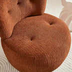 Fauteuil d'appoint pivotant en flanelle | Rotation à 360° | Salon moderne