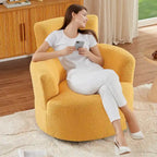 Fauteuil pivotant 360° en tissu | Fauteuil d'appoint rond pour salon