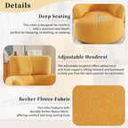 Fauteuil pivotant 360° en tissu | Fauteuil d'appoint rond pour salon