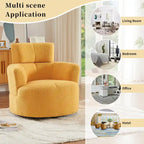 Fauteuil pivotant 360° en tissu | Fauteuil d'appoint rond pour salon