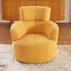 Fauteuil pivotant 360° en tissu | Fauteuil d'appoint rond pour salon