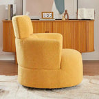 Fauteuil pivotant 360° en tissu | Fauteuil d'appoint rond pour salon