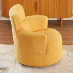 Fauteuil pivotant 360° en tissu | Fauteuil d'appoint rond pour salon
