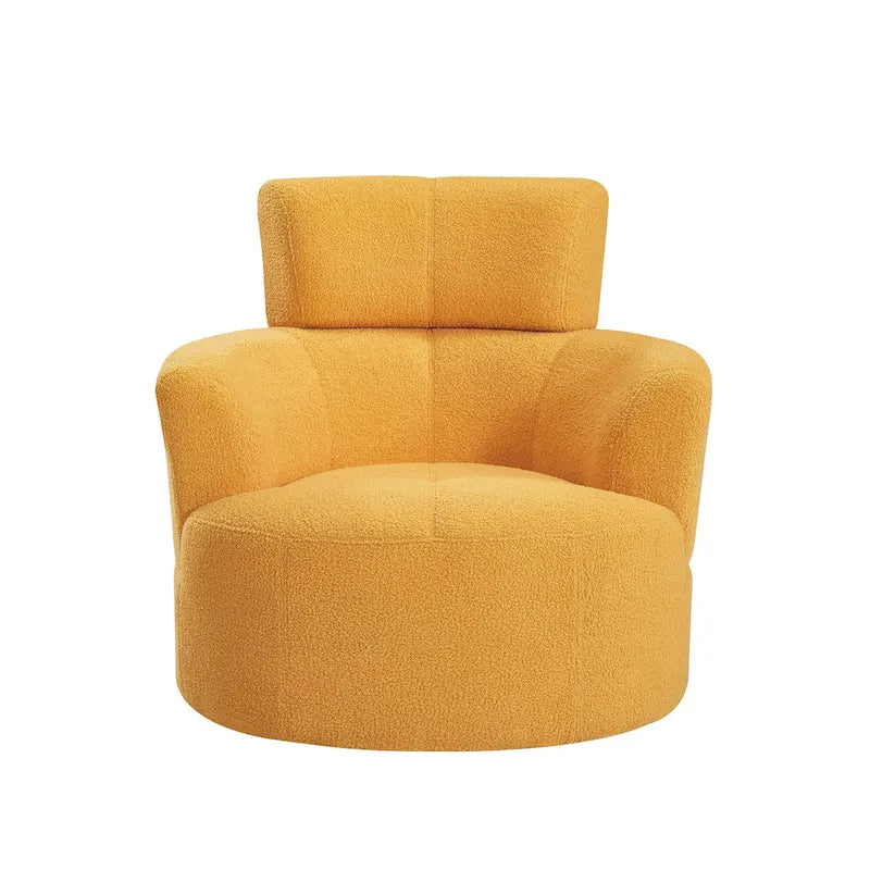 Fauteuil pivotant 360° en tissu | Fauteuil d'appoint rond pour salon