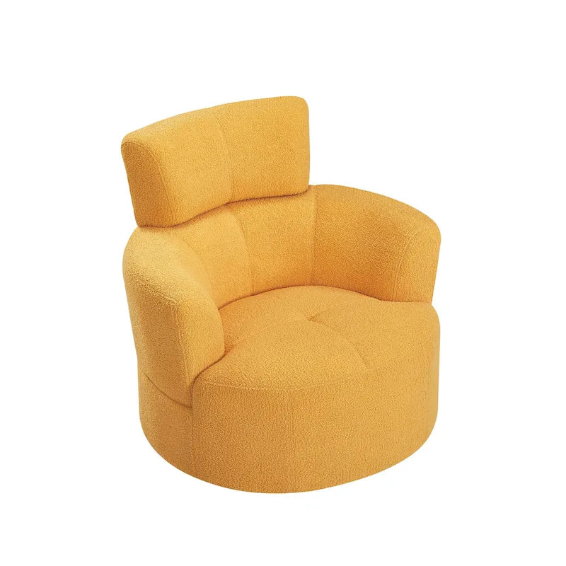 Fauteuil pivotant 360° en tissu | Fauteuil d'appoint rond pour salon