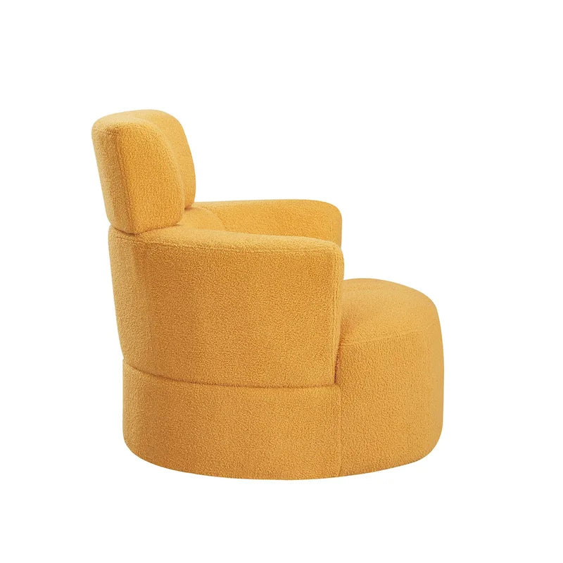 Fauteuil pivotant 360° en tissu | Fauteuil d'appoint rond pour salon